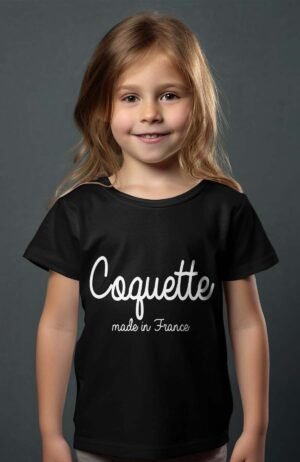 T-shirt Col Rond Fille - Coquette