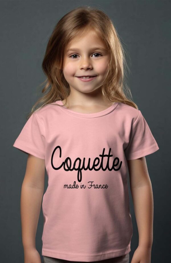 T-shirt Col Rond Fille - Coquette