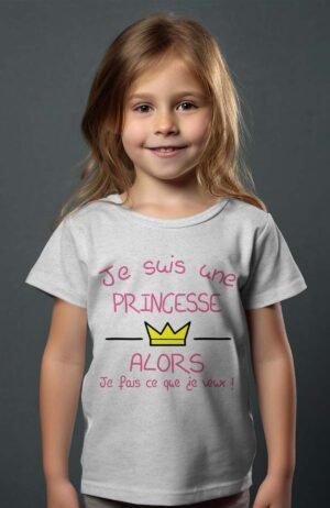 T-shirt Fille – fais ce que je veux – Gris