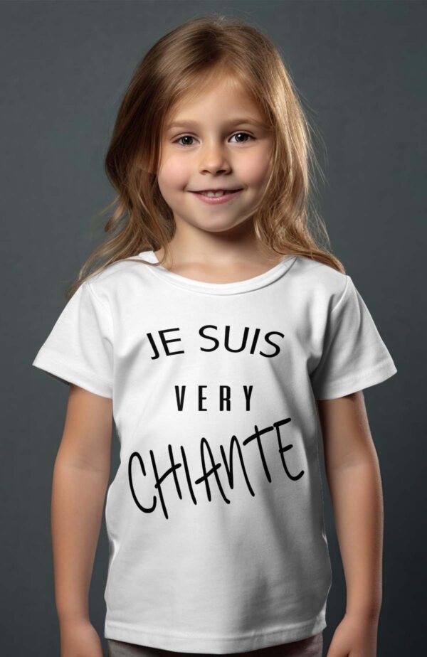 T-shirt Col Rond Fille - Je suis very chiante