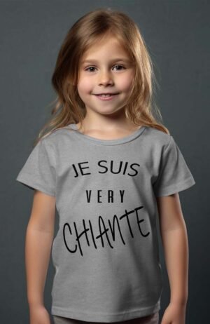 T-shirt Fille – je suis very chiante – Gris