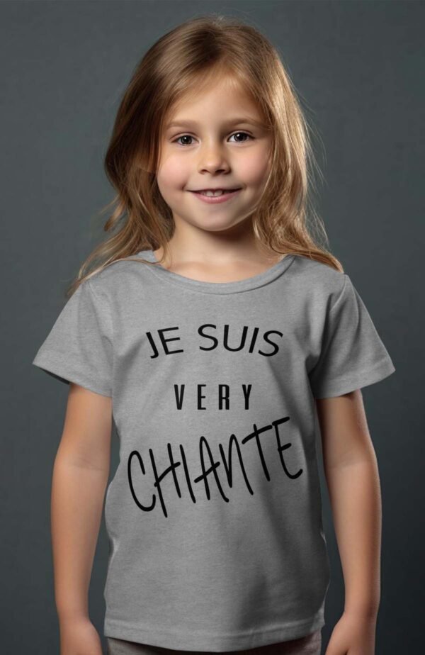 T-shirt Col Rond Fille - Je suis very chiante