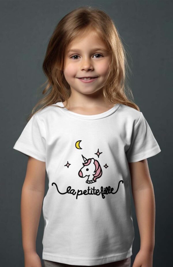 T-shirt Col Rond Fille - La petite fille