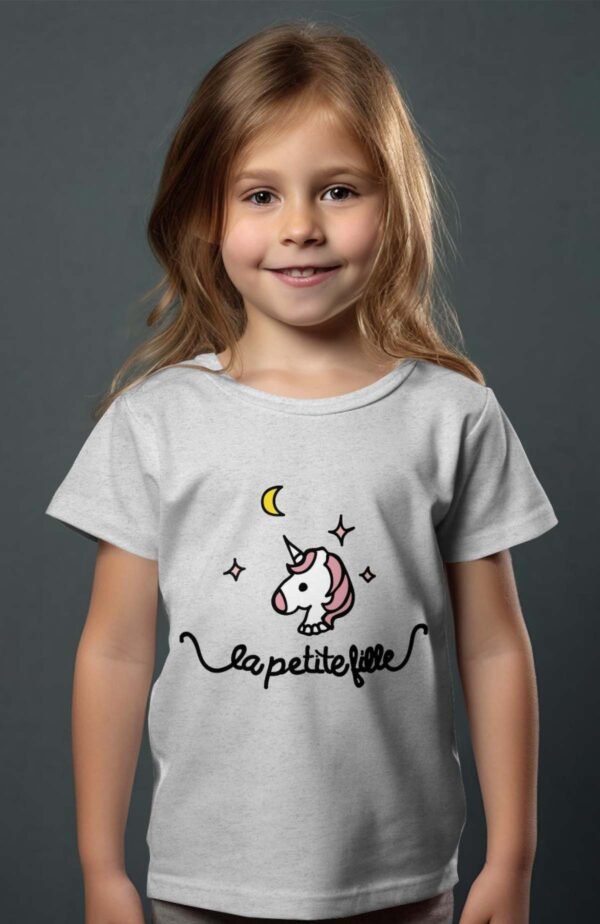 T-shirt Col Rond Fille - La petite fille