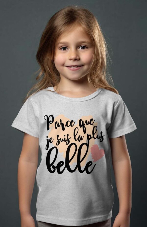 T-shirt Col Rond Fille - Parce que je suis la plus belle
