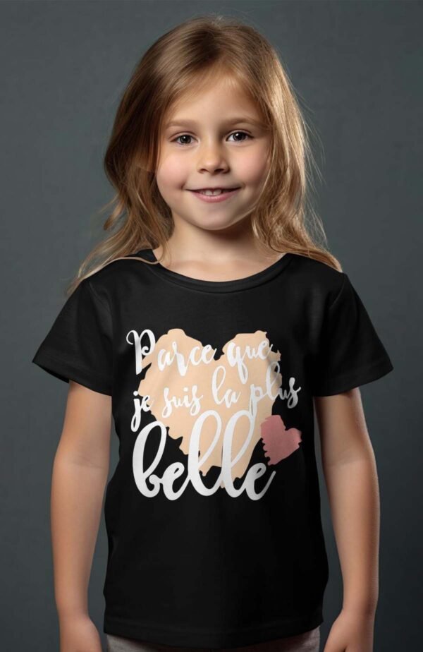 T-shirt Col Rond Fille - Parce que je suis la plus belle