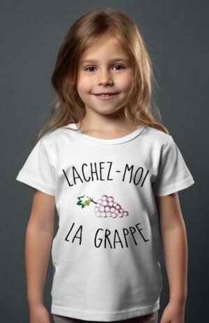 T-shirt Fille – lachez grappe – Blanc