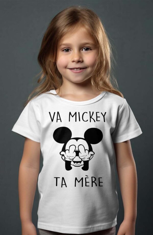 T-shirt Col Rond Fille - Mickey ta mère