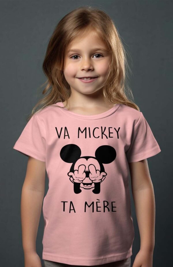 T-shirt Col Rond Fille - Mickey ta mère
