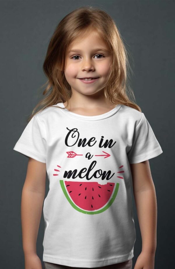 T-shirt Col Rond Fille - One a melon
