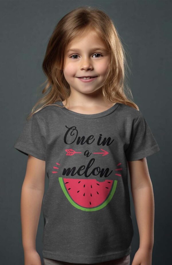 T-shirt Col Rond Fille - One a melon