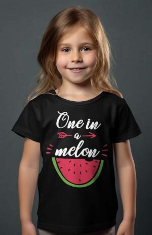T-shirt Col Rond Fille - One a melon