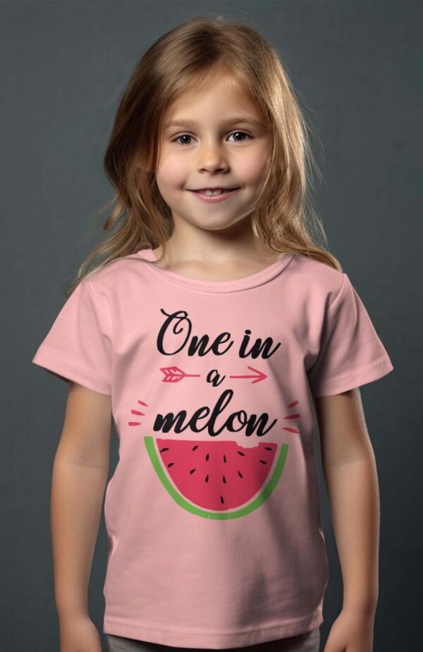 T-shirt Col Rond Fille - One a melon