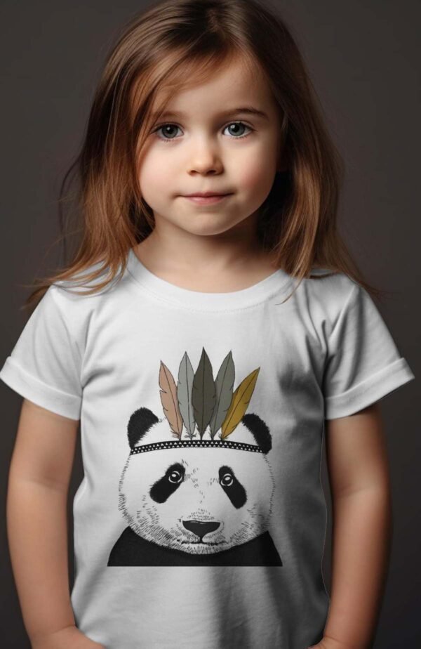 T-shirt Col Rond Fille - Panda indien