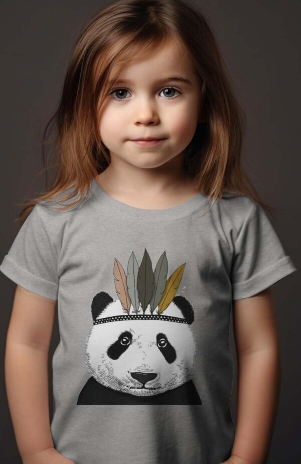 T-shirt Col Rond Fille - Panda indien