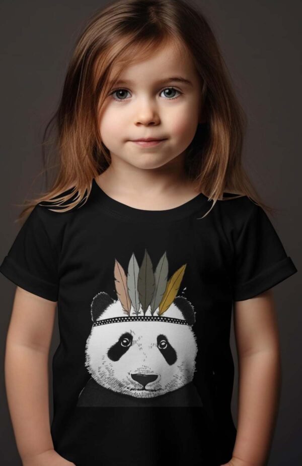 T-shirt Col Rond Fille - Panda indien