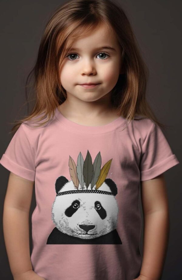 T-shirt Col Rond Fille - Panda indien