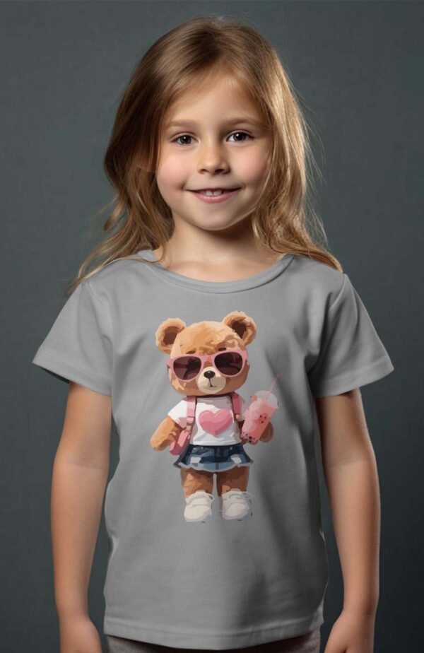 T-shirt Col Rond Fille - Peluche jupe