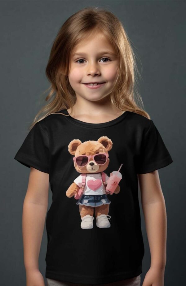 T-shirt Col Rond Fille - Peluche jupe