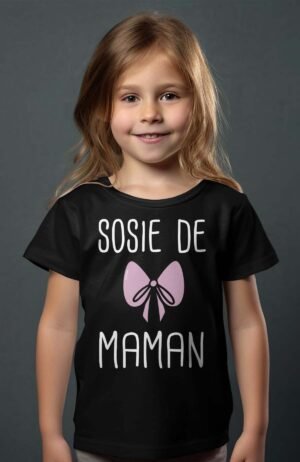T-shirt Col Rond Fille - Sosie de maman