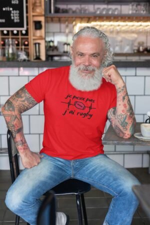 T-shirt Homme – J’peux pas Rugby 2 – Rouge