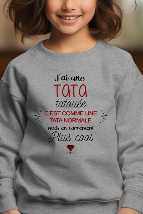 Sweat Col Rond Fille en Gros |  Tata tatouée