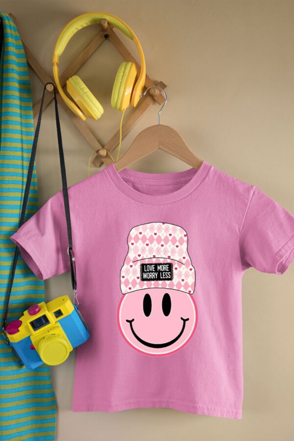 T-shirt Col Rond Fille - Beanie pink