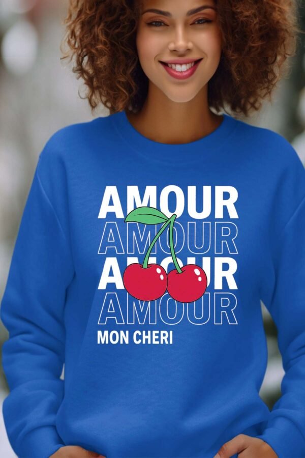 Sweat Col Rond Femme en Gros | Amour cerise