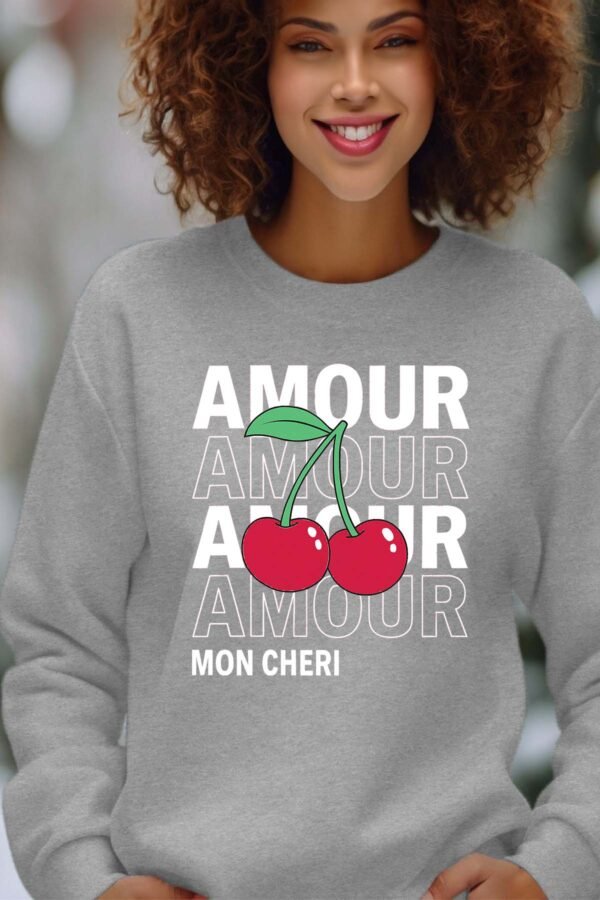Sweat Col Rond Femme en Gros | Amour cerise