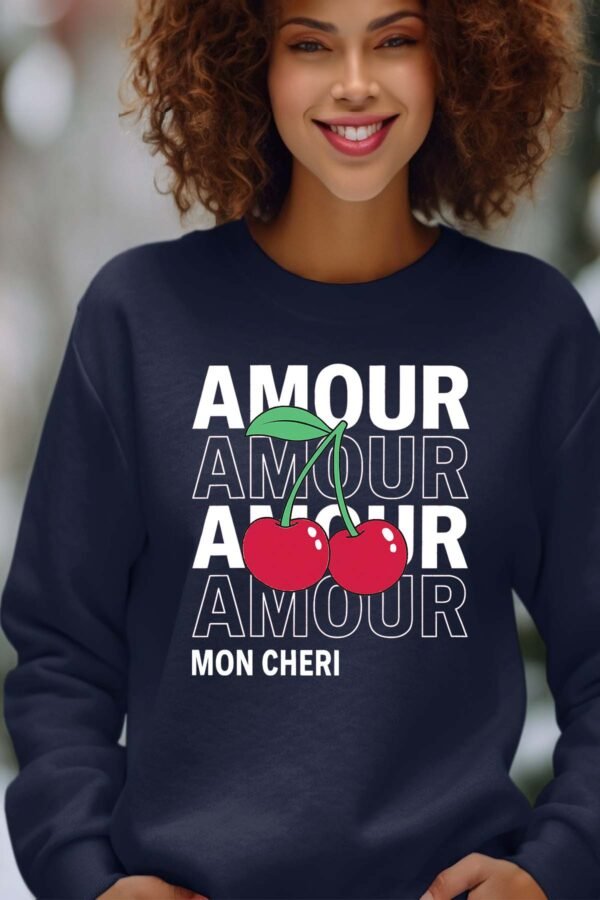 Sweat Col Rond Femme en Gros | Amour cerise