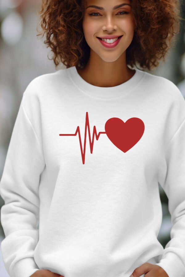 Sweat Col Rond Femme en Gros | battement coeur