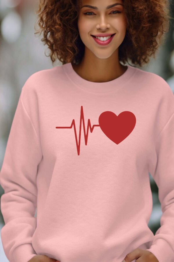 Sweat Col Rond Femme en Gros | battement coeur