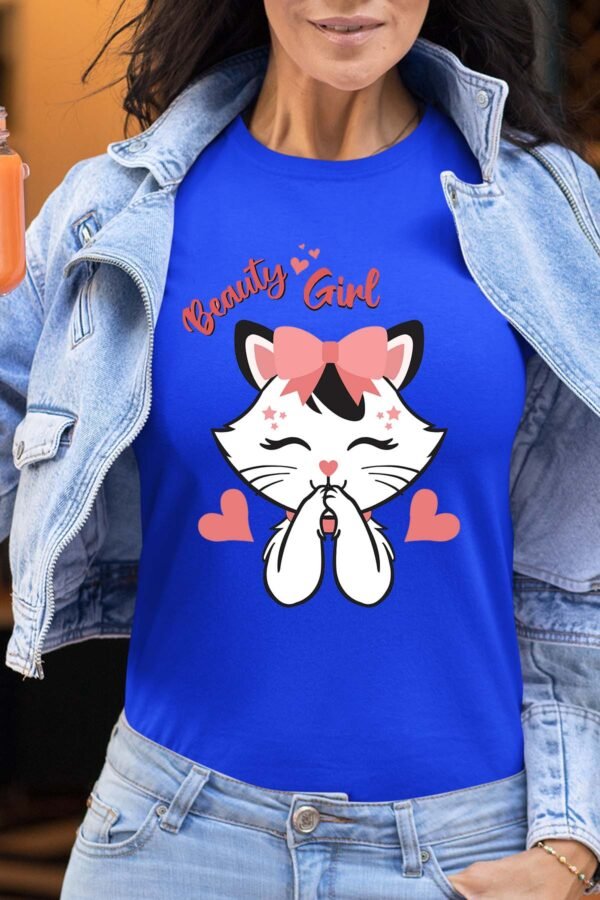 Beauty girl cat  - Tshirt Femme