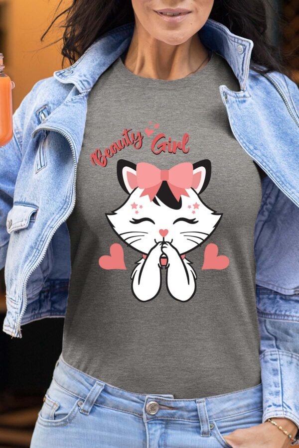 Beauty girl cat  - Tshirt Femme