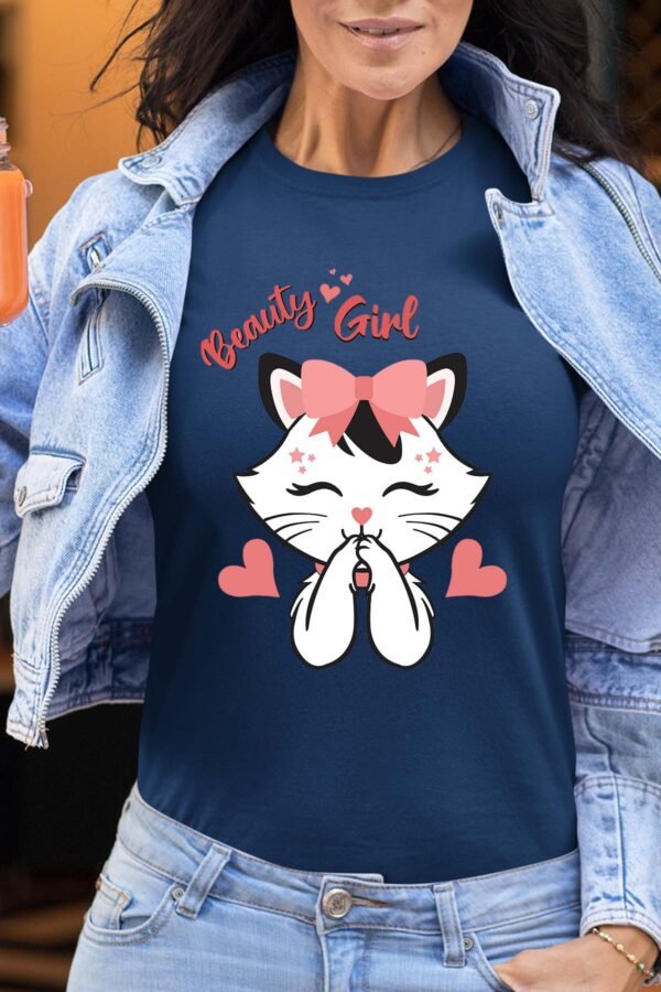 Beauty girl cat  - Tshirt Femme