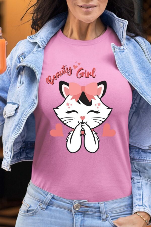 Beauty girl cat  - Tshirt Femme