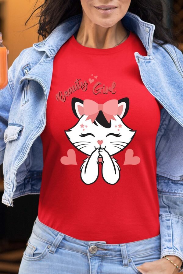 Beauty girl cat  - Tshirt Femme