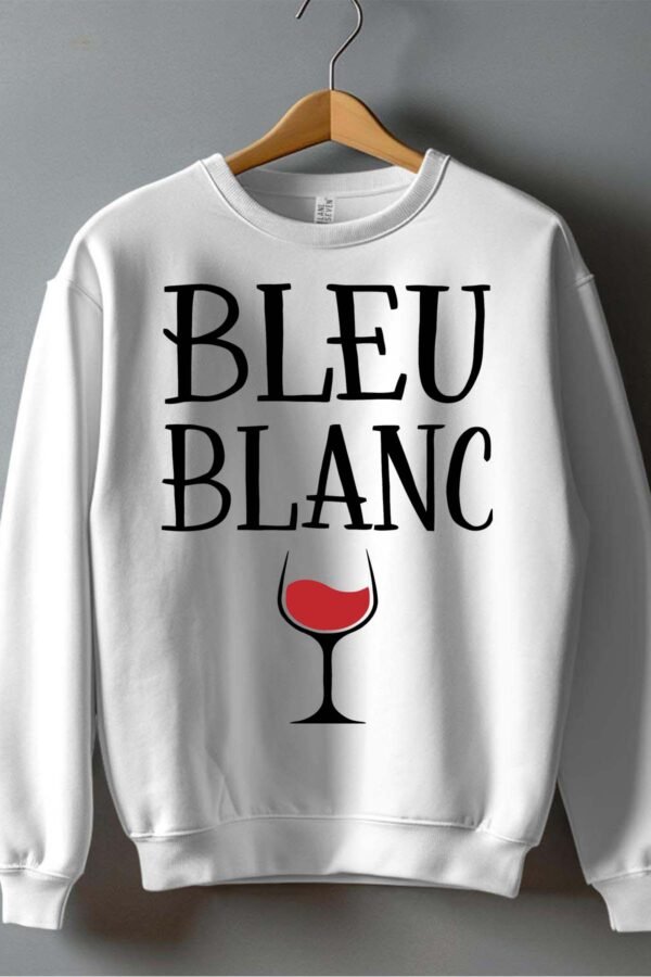 Bleu blanc verre - Sweat Col Rond Homme