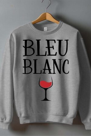 bleu blanc verre – Sweat Col Rond Homme – Gris