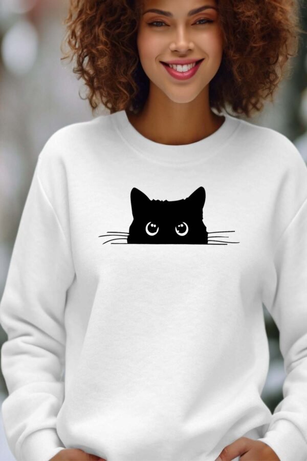 Sweat Col Rond Femme en Gros | chat caché