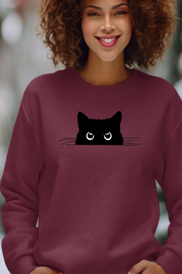Sweat Col Rond Femme en Gros | chat caché