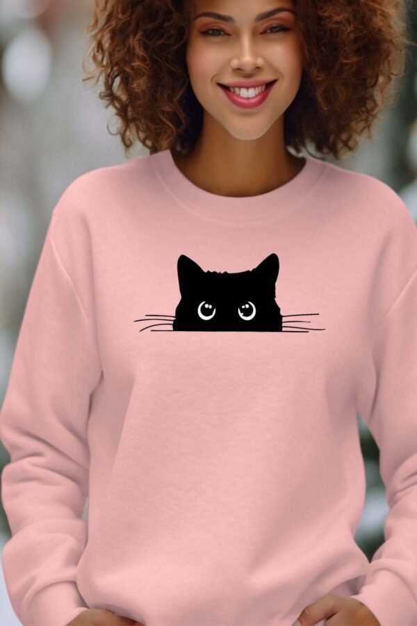 Sweat Col Rond Femme en Gros | chat caché