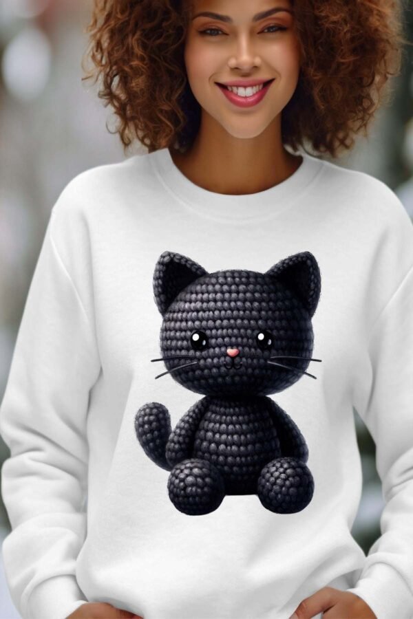 Sweat Col Rond Femme en Gros | Crochet Black cat