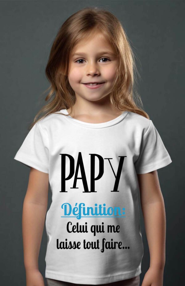 T-shirt Col Rond Fille - def papy
