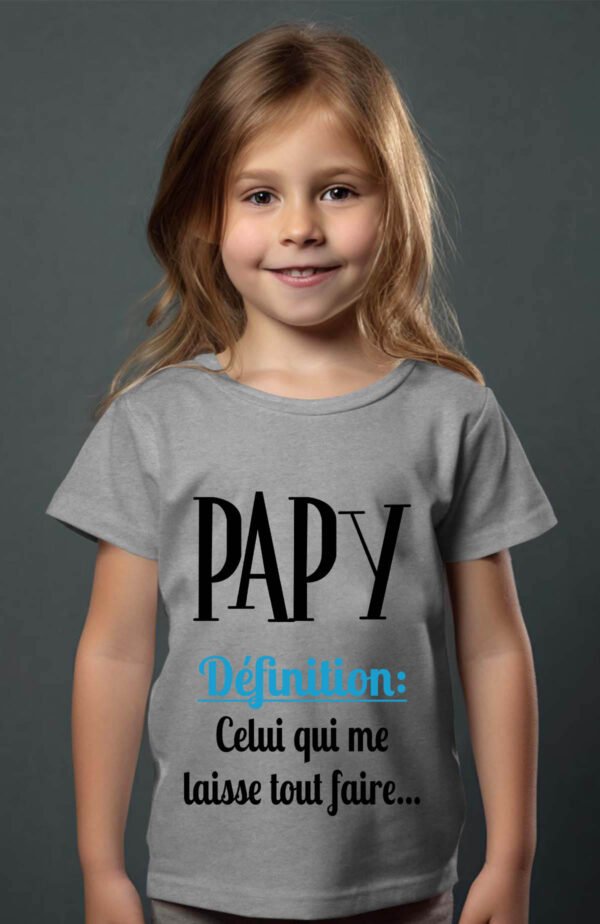 T-shirt Col Rond Fille - def papy