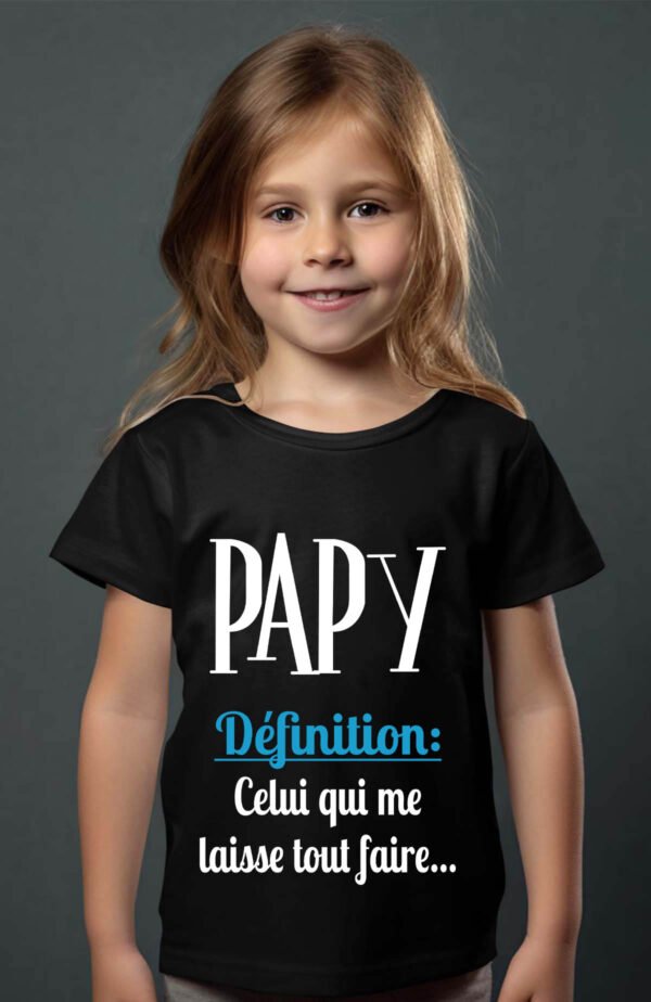 T-shirt Col Rond Fille - def papy