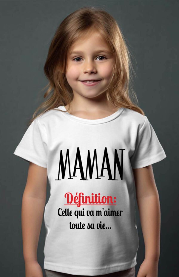 T-shirt Col Rond Fille - def maman