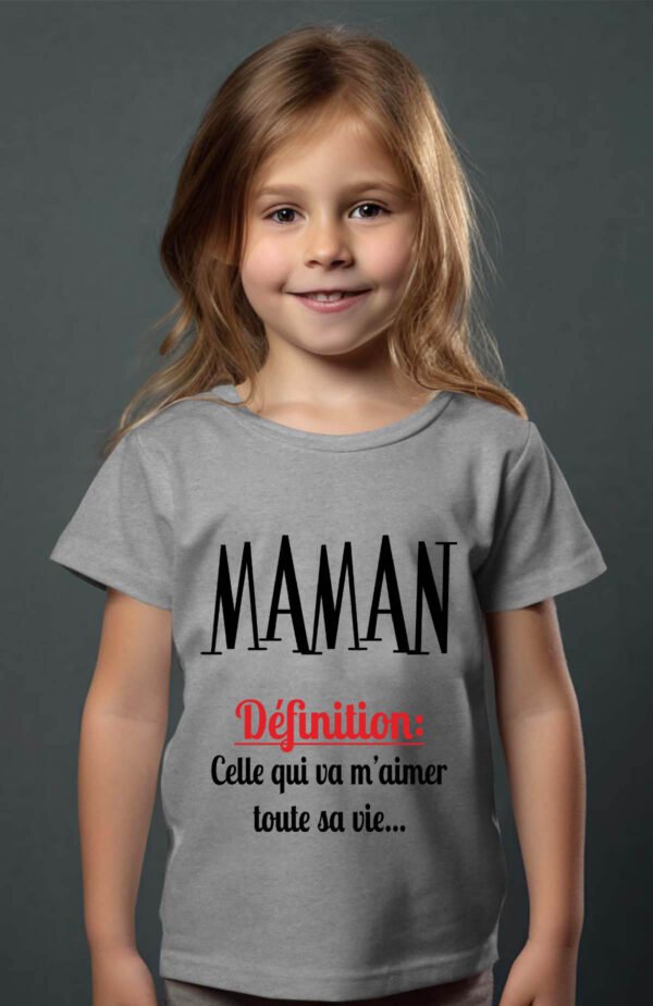 T-shirt Col Rond Fille - def maman