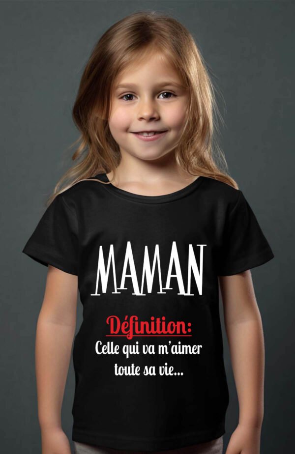 T-shirt Col Rond Fille - def maman