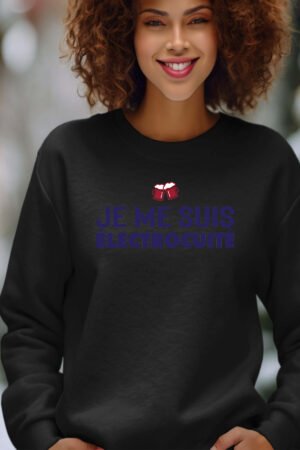 électrocuité – Sweat Col Rond Femme – Noir